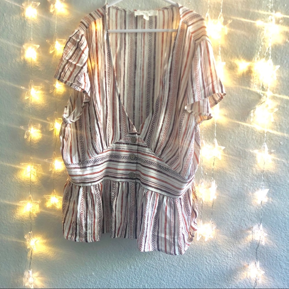 🎉🎉🎉Tribal striped top
